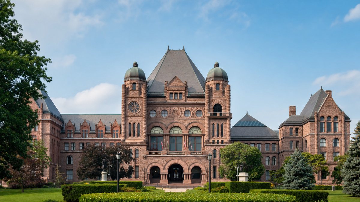 The Ontario Legislative Building at Queen's Park in Toronto, illustrating Ontario's regulated online casino market